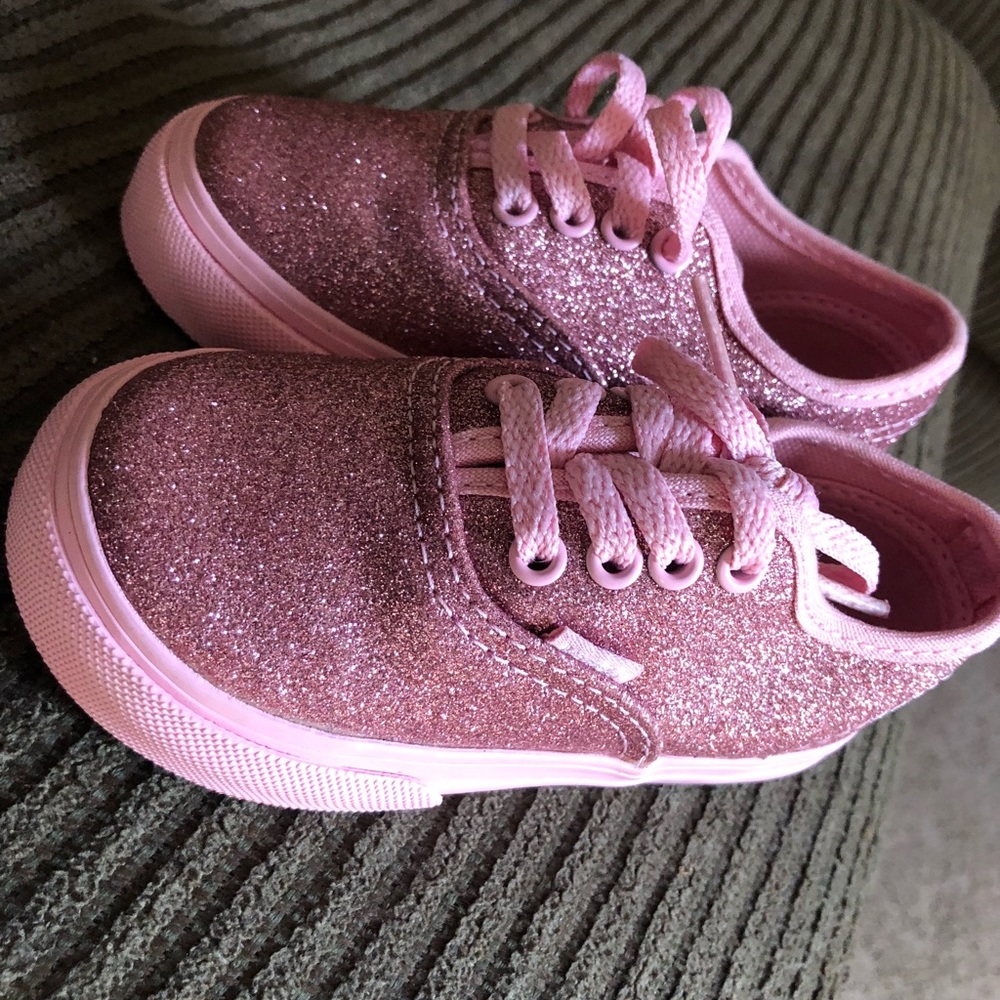 Baby Girls Pink Sparkle Vans